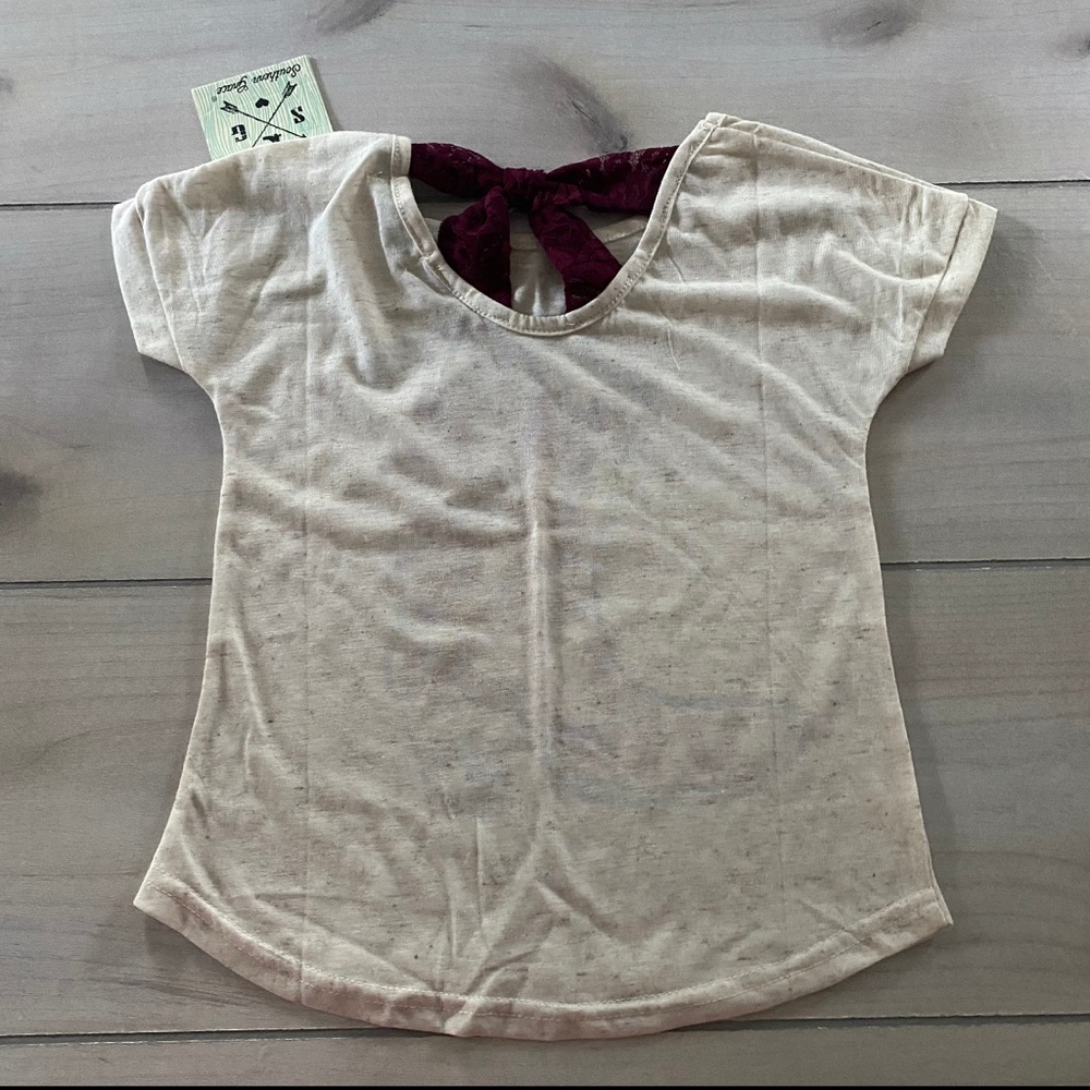 NWT Southern Grace Nashville Bow Tie Back Tee Shirt - Picture 2 of 3